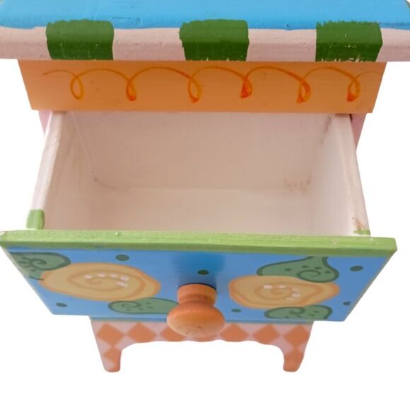 Milson & Louis Hand Painted Jewelry Box Chest Of Drawers Colorful Shabby READ - Picture 13 of 16